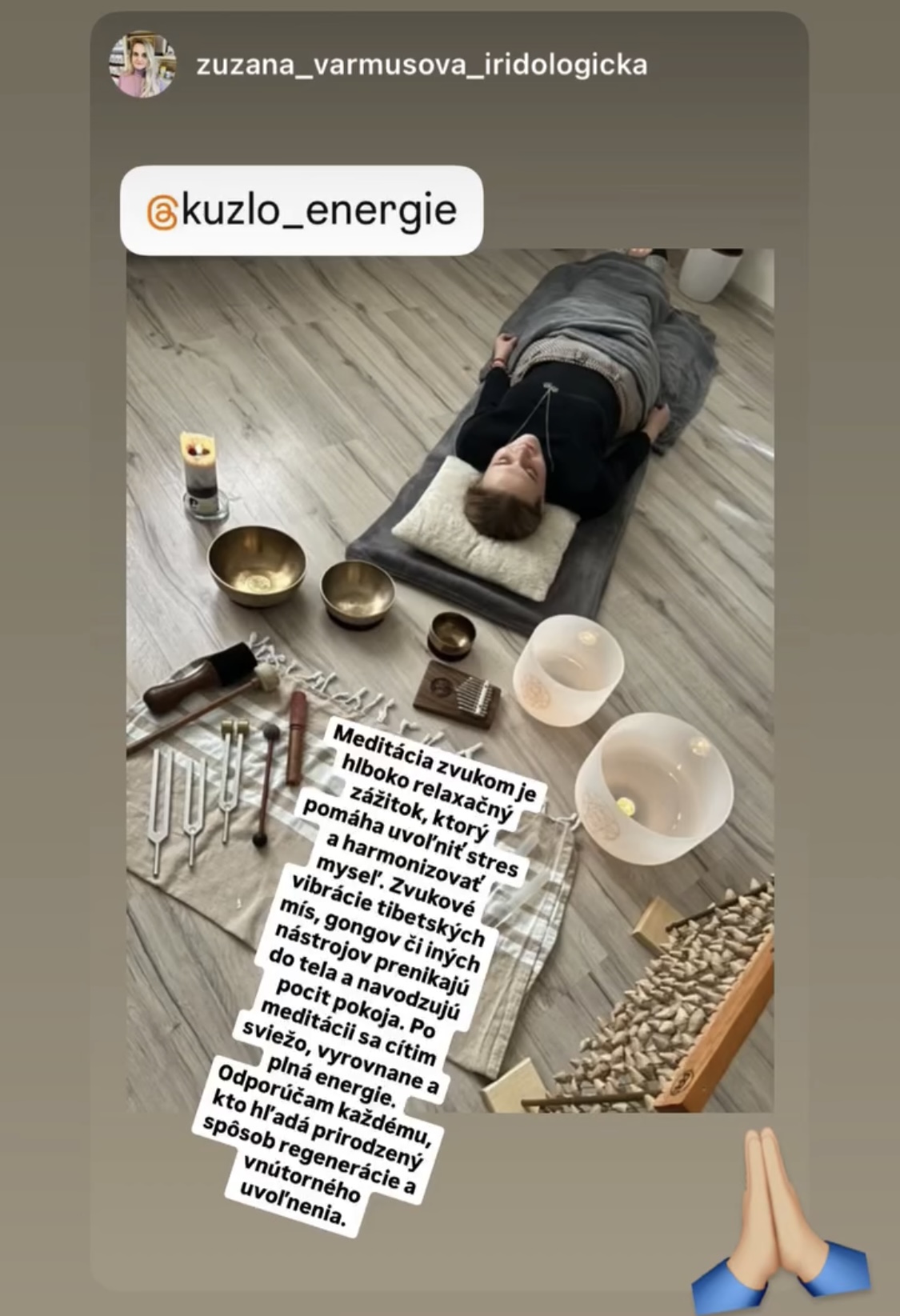Recenzia na meditáciu zvukom od Zuzany