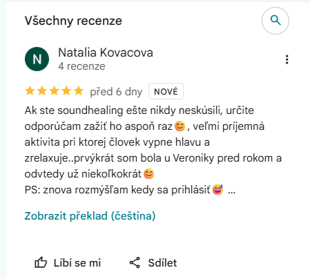 Google recenzia od Natalie Kovacovej