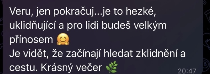 Správa od klientky po workshope