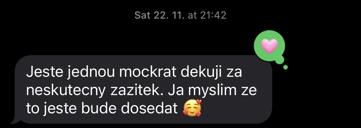 Správa s vďakou za zážitok